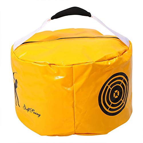 Maquer Tragbarer Indoor Golf Sandsack, Golf Impact Bag, Golf Training Bag, für Swing Training zum Golftraining(Yellow) von Maquer