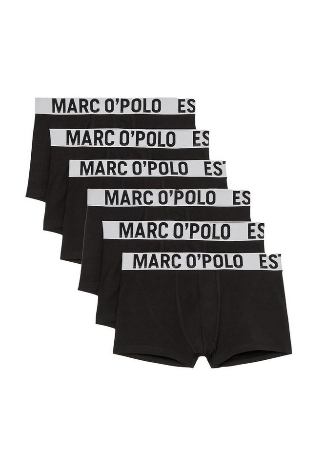 Marc O'Polo Retro Boxer 6er Pack Essentials (Spar-Set, 6-St) Hipster Short / Pant - Baumwolle - Ohne Eingriff - Atmungsaktiv von Marc O'Polo