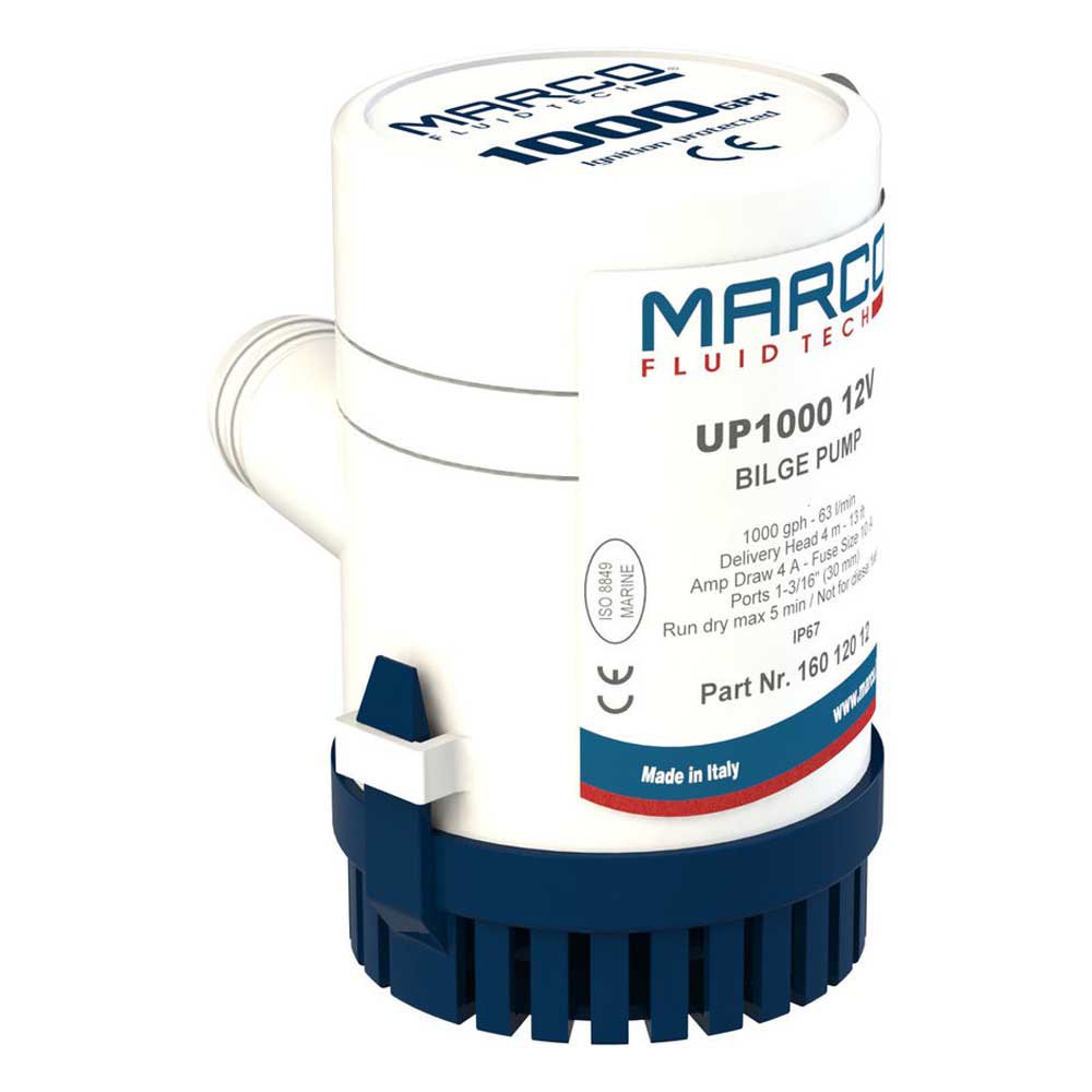 Marco Up1000 12v Submersible Bilge Pump Durchsichtig von Marco