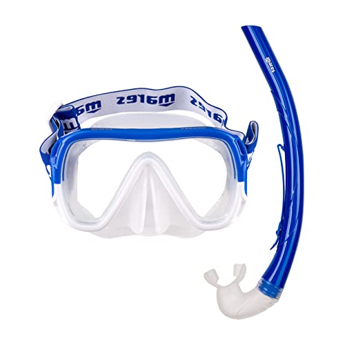 Mares Aquazone Combo Keewee, Combo bestehend aus Maske und Schnorchel für Erwachsene - Unisex, Blau von Mares