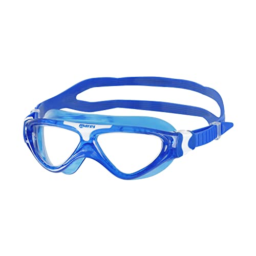 Mares Aquazone Mask Gamma Jr, Schnorchelmaske für Kinder mit TPR-Maskenkörper, Unisex, Blau/Transparent von Mares