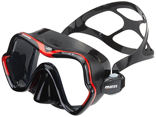 Mares Erwachsene Mask ONE Vision Sunrise Taucherbrille, Rot/Schwarz, BX von Mares