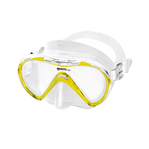 Mares Erwachsene Mask Seahorse Taucherbrille, Gelb Reflex/Transparent, BX von Mares