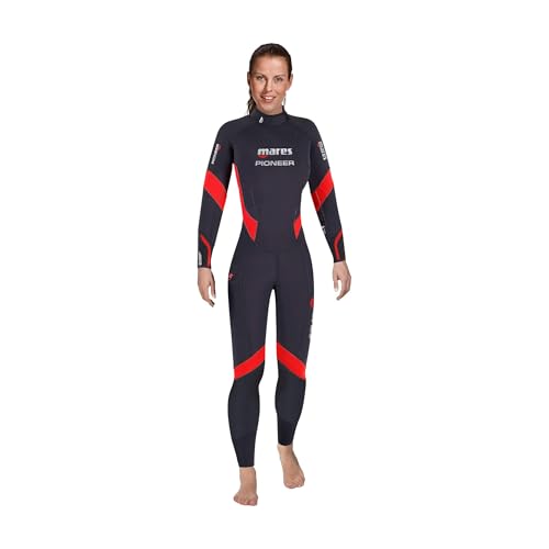 Mares Damen Pioneer 5mm Wetsuit, Blue/Red, S3 von Mares