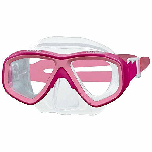 Mares Puffer, Schnorchelmaske für Kinder Mit Großer Vertikaler und Horizontaler Sichtbarkeit, Unisex, Pink von Mares