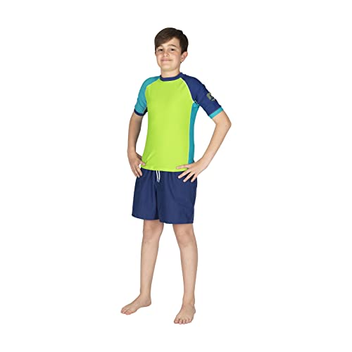 Mares Seaside Rashguard Shield Youth, schützendes Kurzarmhemd für Jugendliche zwischen 8 und 13 Jahren, Lime, L von Mares