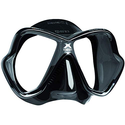 Mares X-Vision LiquidSkin 13 Scuba Diving Mask - Black/Black von Mares
