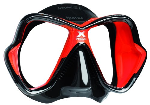 Mares X-Vision LiquidSkin New Tauchermaske 2014 (schwarz/rot/schwarz) von Mares