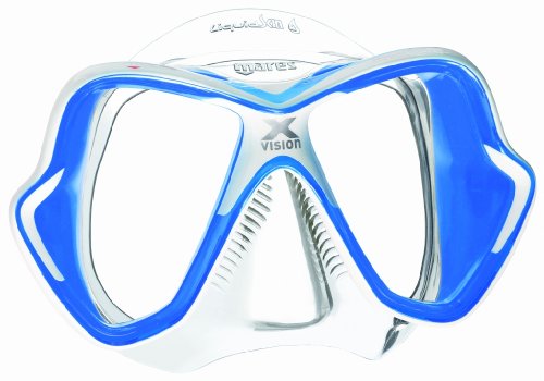 Mares X-Vision LiquidSkin New Tauchermaske 2014 (weiß/blau/klar) von Mares