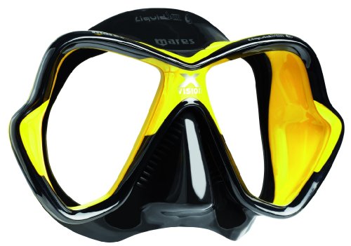 Mares X-Vision LiquidSkin New Tauchermaske 2014 (schwarz/gelb/schwarz) von Mares