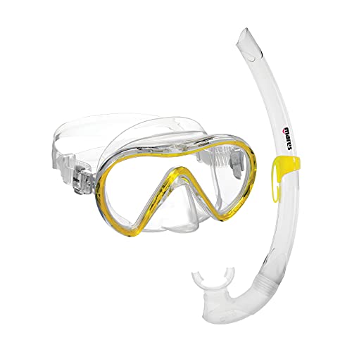 Mares Aquazone Combo Vento, Combo bestehend aus Maske und Schnorchel Erwachsene - Unisex, Gelb von Mares