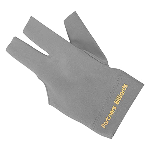 Marhynchus Atmungsaktive Poolhandschuhe Belüftete Billardhandschuhe Luftstrom -Snooker - 10 Stück 3 Offene Finger Elastisches Handgelenk Non Slip Polyurethan für Linke oder (dunkelgrau) von Marhynchus