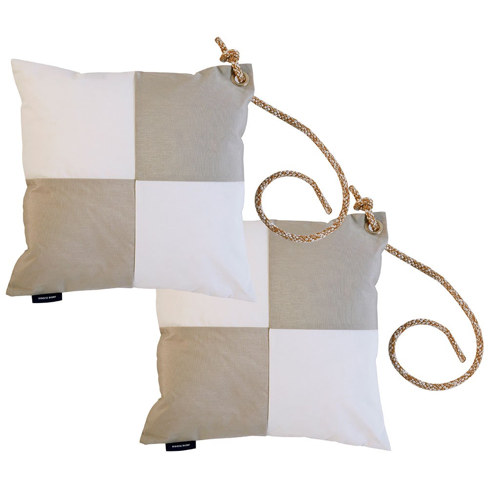 Marine Business Checkered Pillow 2 Units Beige 40 x 40 cm von Marine Business