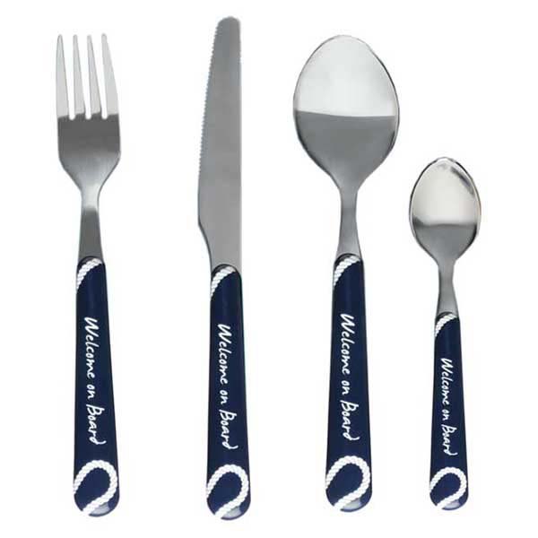 Marine Business Welcome On Board Premium 24 Pieces Cutlery Set Silber von Marine Business