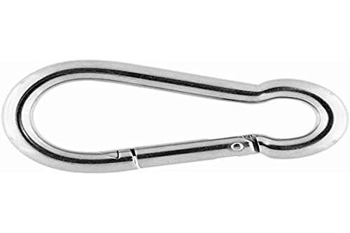 Edelstahl Karabiner Karabinerhaken ø 10x100 mm, A4 AISI 316 von Marinetech