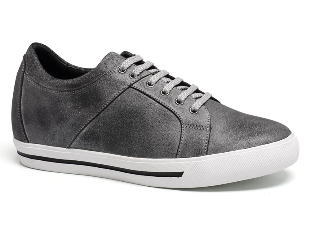 Mario Moronti Siena grau Sneaker + 6 cm größer, Schuhe mit Erhöhung, Schuhe die größer machen, Used-Look, sportlich von Mario Moronti