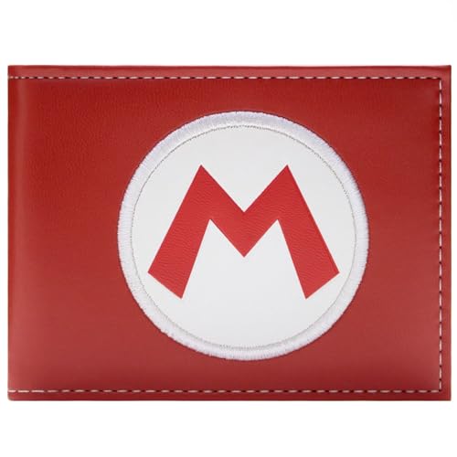 Mario Party Klassisches Retro-Klempner-Outfit Geldbörse/Geldbeutel Bi-Fold ID & Kartenhalter, Rot von Mario Party