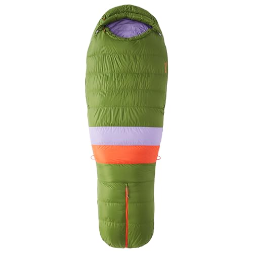 Marmot Damen Women's Angel Fire, Mumienschlafsack für Erwachsene, Gänsedaunen mit 650er Bauschkraft, sehr leicht und warm, 168 cm, geeignet bis -28 °C von Marmot