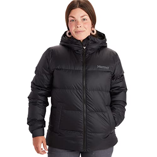 Marmot Damen Ultra-leichte Daunenjacke, 700 Fill-power, Warme Outdoorjacke, Wasserabweisend, Winddicht Wm's Guides Down Hoody, Black, S, 79300 von Marmot