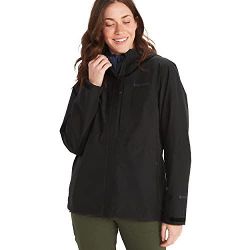 Marmot Damen Wm's Minimalist GORE-TEX Jacket, Wasserdichte Regenjacke, atmungsaktiver Regenmantel mit Kapuze, leichter Hardshell Windbreaker zum Wandern und Fahrradfahren, Black, XS von Marmot