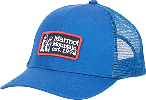 Marmot Herren Retro Trucker Hat Baseballkappe, Dark Azure, Einheitsgröße EU von Marmot
