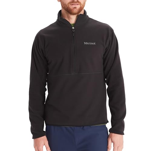 Marmot Herren Rocklin 1/2 Zip, Warme Fleecejacke, Outdoor-Jacke mit 1/2-Zip Reißverschluss, atmungsaktiver und windbeständiger Sweater, Black, XL von Marmot