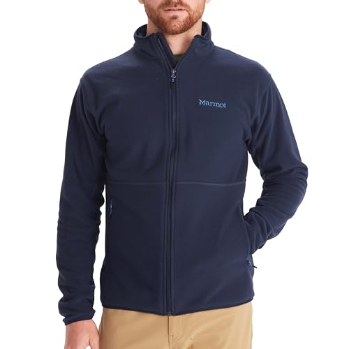 Marmot Herren Rocklin Jacket, Warme Fleecejacke, Outdoor-Jacke mit durchgehendem Reißverschluss, atmungsaktiver und windbeständiger Sweater, Arctic Navy, XL von Marmot