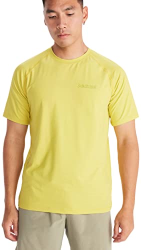 Marmot Herren Windridge Graphic SS, atmungsaktives Funktionsshirt, kurzarm Sportshirt, schnell trocknendes Fitness-Shirt, Limelight, XL von Marmot