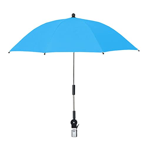 Marooma Stuhlschirm mit Klemme, Flexibler Sonnenschutz-Regenschirm für Den Außenbereich, Tragbarer Regenschirm für Stühle, Strandkörbe, Kinderwagen, Rollstühle, Terrassenstühle,(Blau) von Marooma