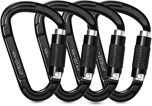 Kletterkarabiner Karabinerhaken,UIAA-Zertifiziert karabiner schwerlast,25KN Auto Locking Klettern karabiner Clips,Kletterausrüstung for Bandschlinge,Schaukel,Hängematte,Absei von Marouom