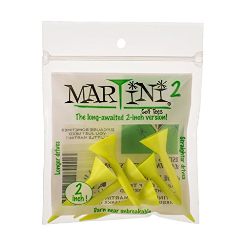 Martini 2 Golf Tees – 5,1 cm – Nahezu unzerbrechlich, gelb, Medium Large von MARTINI