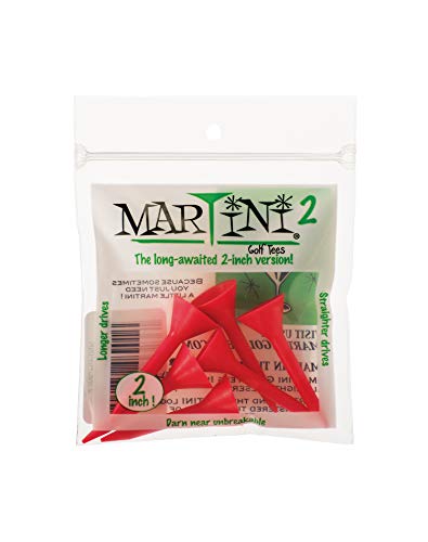 Martini Golf-Tees, unzerbrechlich, 5,1 cm, Rot von Martini Golf Tees