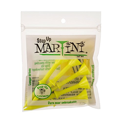 Martini Step-Up Golf-Tees, praktisch unzerbrechlich, Gelb, 8,3 cm von Martini Golf Tees