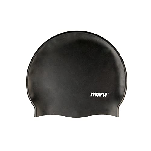 MARU Silicone Swim Hat (Badekappe) (schwarz) von maru