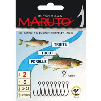Maruto Maruto Einzelhaken mit großem Öhr Größe 4 für Spinner SB7 von Maruto