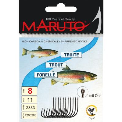Maruto Maruto Forellenhaken mit Öhr gunsmoke Größe 12 SB13 von Maruto