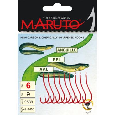 Maruto Maruto Wurm/Aalhaken rot Größe 6 SB9 von Maruto