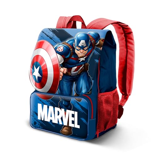Captain America Run-EXP Ausbaufähig Rucksack, Blau, 30 x 45 cm, Kapazität 28 L von Marvel