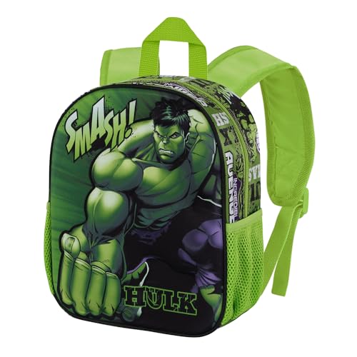 Hulk Superhuman-Kleiner 3D Rucksack, Grün, 26 x 31 cm, Kapazität 8,5 L von Marvel