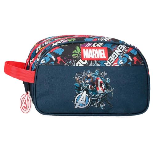 Joumma Marvel Avengers Legendary Federmäppchen, Kulturbeutel, ideale Größe für den Rucksack., blau, Kulturbeutel von Marvel