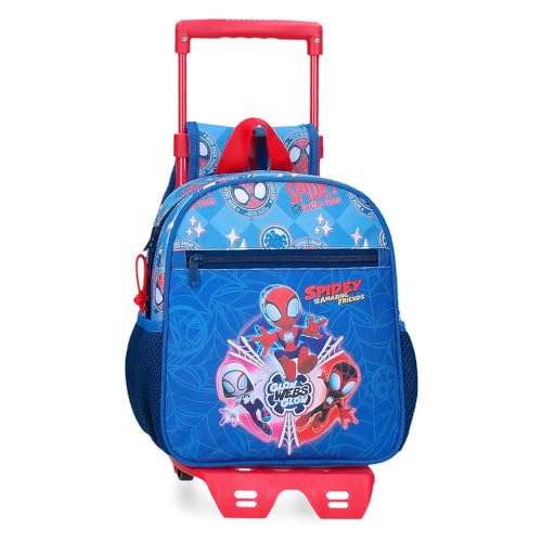 Joumma Marvel Power of 3 Rucksack, anpassbar an Trolley, Blau, 23 x 25 x 10 cm, Polyester, 5,75 l, blau, Rucksack anpassbar an Trolley von Marvel