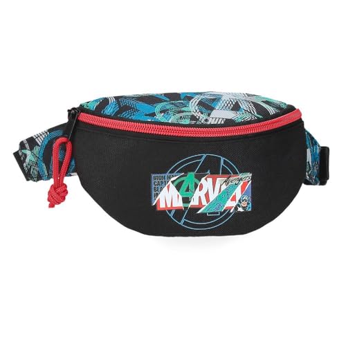 Marvel Joumma Shield, Gürteltasche, Schwarz, 27 x 11 x 6,5 cm, Polyester, L, Schwarz, Hüfttasche von Marvel