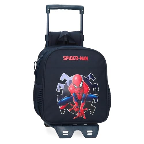 Joumma Marvel Spiderman Attack Kindergartenrucksack, Schwarz, 23 x 25 x 10 cm, Polyester, 5,25 l, Schwarz, Kindergarten-Rucksack von Marvel