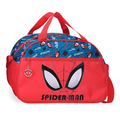 Marvel Disney, Spiderman Authentic, Vorschulrucksack, Schulrucksack, aus Polyester, breite und verstellbare Träger, Doppelfach, von Joumma Bags, rot, Reiserucksack von Marvel