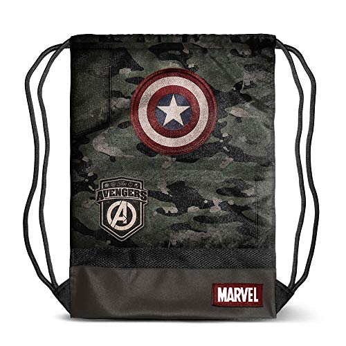 Karactermania Captain America Army-sacca Storm Zusatztasche, 48 cm, Mehrfarbig (Multicolour), 48 Centimeters von Marvel