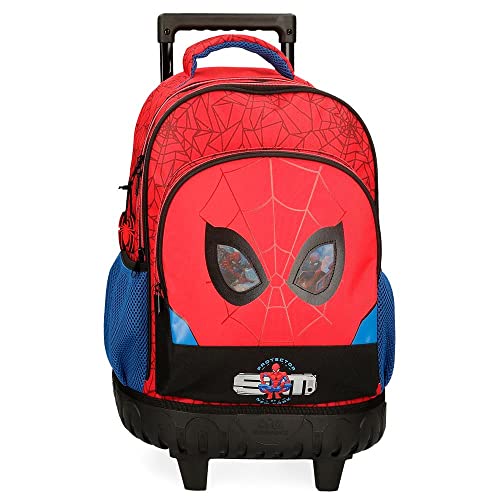 Marvel Spiderman Protector Compact Rucksack 2 Rollen Rot 32x45x21 cm Polyester 30,24L von Marvel