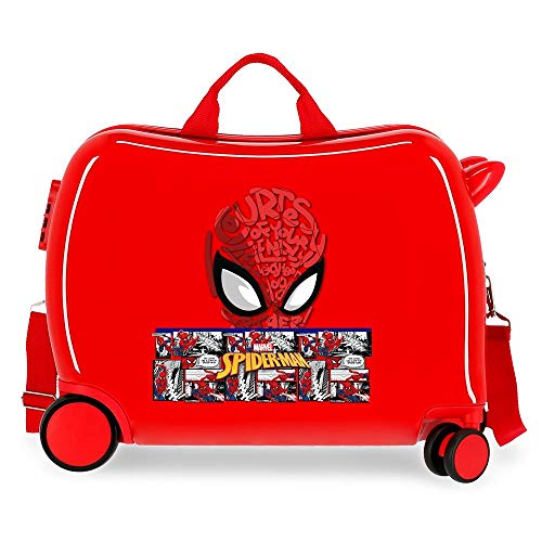 Marvel Spiderman Comic Kinderkoffer, Rot, 50 x 38 x 20 cm, starr, 0 seitlicher Zahlenkombinationsverschluss, 38 l, 3 kg, 4 Handgepäckstücke von Marvel