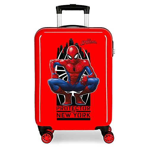 Marvel Spiderman Geo Kabinenkoffer Rot 37x55x20 cms Hartschalen ABS Kombinationsschloss 34L 2,6Kgs 4 Doppelräder Handgepäck von Marvel
