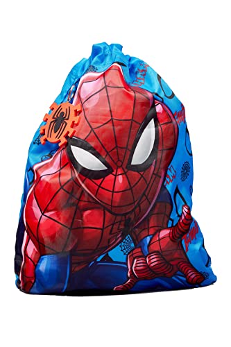 Marvel Spiderman Kinder-Tasche mit Kordelzug, Blau, blau von Marvel