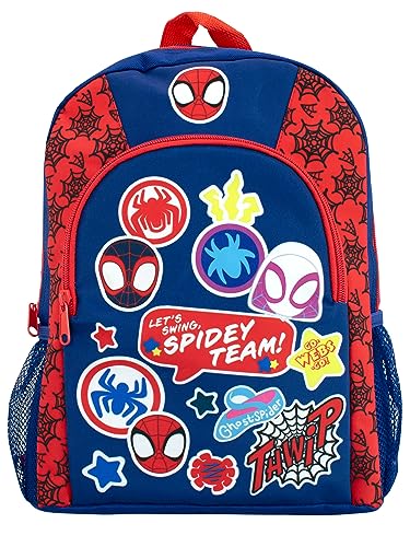 Marvel Spiderman Rucksack | Kinderrucksack Spidey und Seine fantastischen Freunde I Schultasche für Jungen und Mädchen I Offizielles Spider-Man-Merchandise-Produkt von Marvel